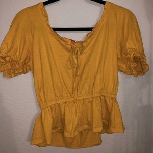 A bright yellow summer top